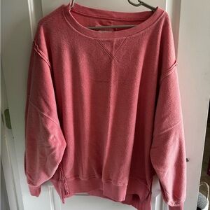 American Eagle Outfitters Pink Crew Neck Big Hug Sweatshirt